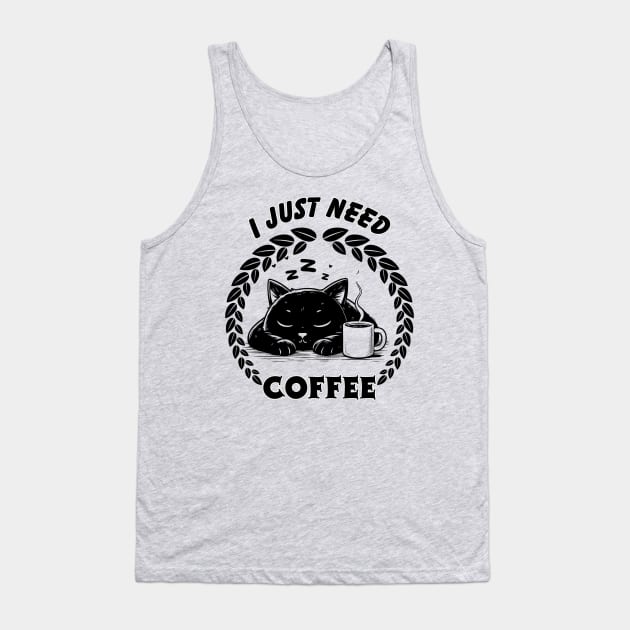 cat coffee Tank Top by jijo.artist